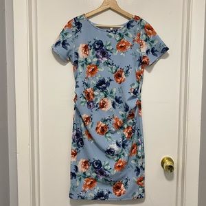 Pinkblush Light Blue Floral Sheath Dress